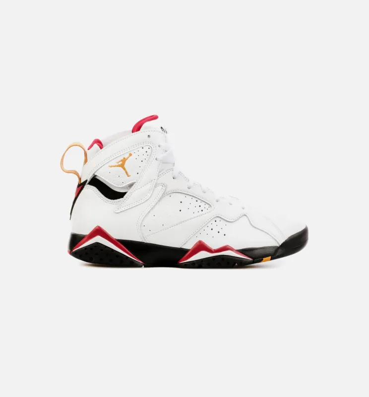 Air Jordan 7 Retro Cardinal Mens Lifestyle Shoe - White/Red Free Shipping made by Jordan