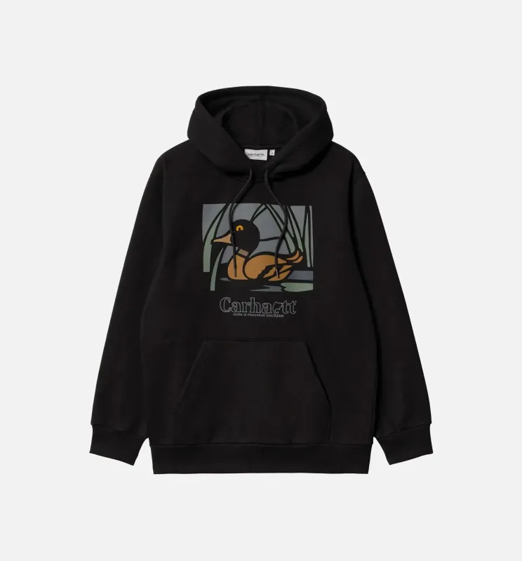 Hooded Duck Pond Mens Hoodie - Black made by Carhartt WIP