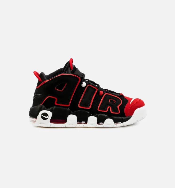 Air More Uptempo Red Toe Mens Basketball Shoe - Black/Red made by Nike