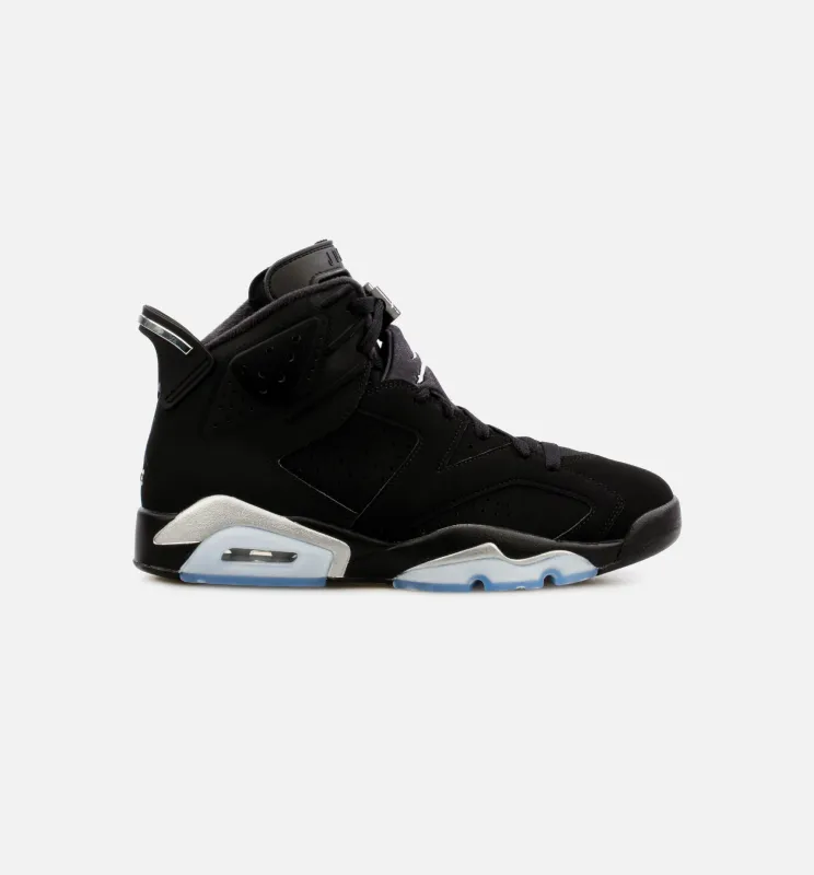 Air Jordan 6 Retro Metallic Silver Mens Lifestyle Shoe - Black Free Shipping made by Jordan