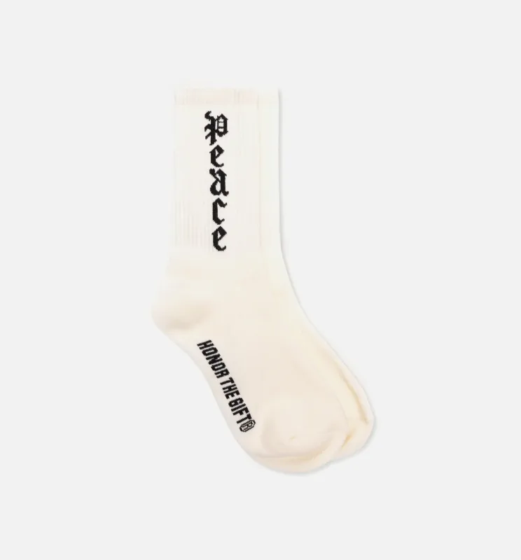 Peace Mens Socks - White made by Nice Kicks Retail