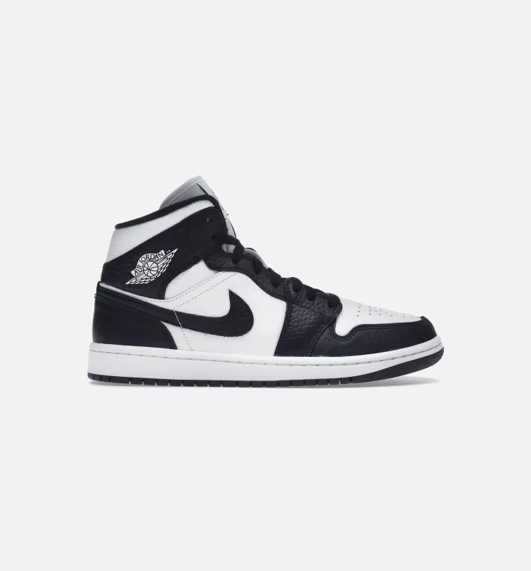 Air Jordan 1 Mid Split Womens Lifestyle Shoe - Black/White made by Jordan
