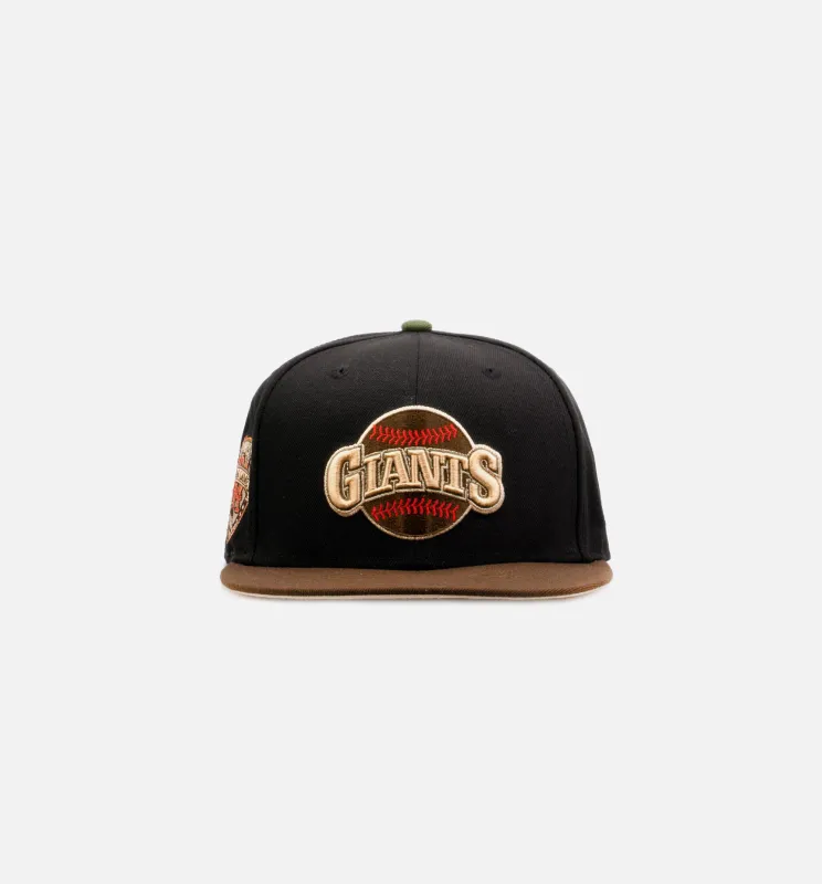 San Francisco Giants 59Fifty Mens Fitted Hat - Black/Brown sold by Nice Kicks Retail