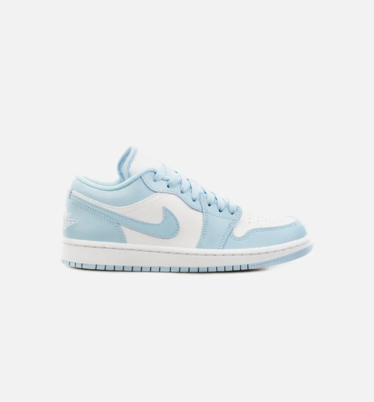 Air Jordan 1 Low Ice Blue Womens Lifestyle Shoe - White/Blue Limit One Per Customer made by Jordan