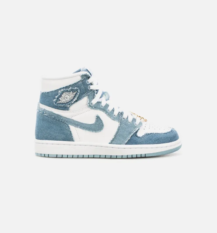 Air Jordan 1 High OG Denim Womens Lifestyle Shoe - Blue made by Jordan