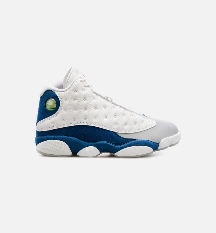 Air Jordan 13 Retro French Blue Mens Lifestyle Shoe - White/Blue Free Shipping made by Jordan