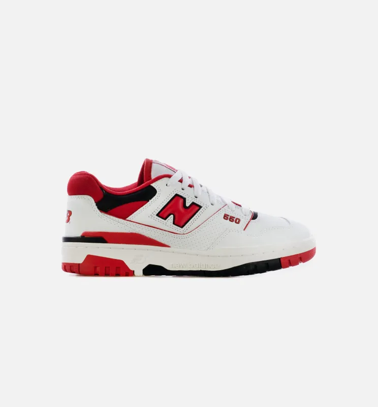 550 White Red Mens Lifestyle Shoe - White/Red made by New Balance
