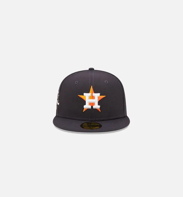 Houston Astros Cloud Icon 59FIFTY Fitted Cap Mens Hat - Navy Blue sold by Nice Kicks Retail