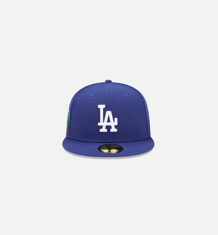 Los Angeles Dodgers Cloud Icon 59Fifty Fitted Hat Mens Hat - Blue made by New Era