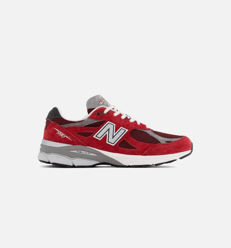 Made in USA 990v3 Scarlet Mens Running Shoe - Red made by New Balance
