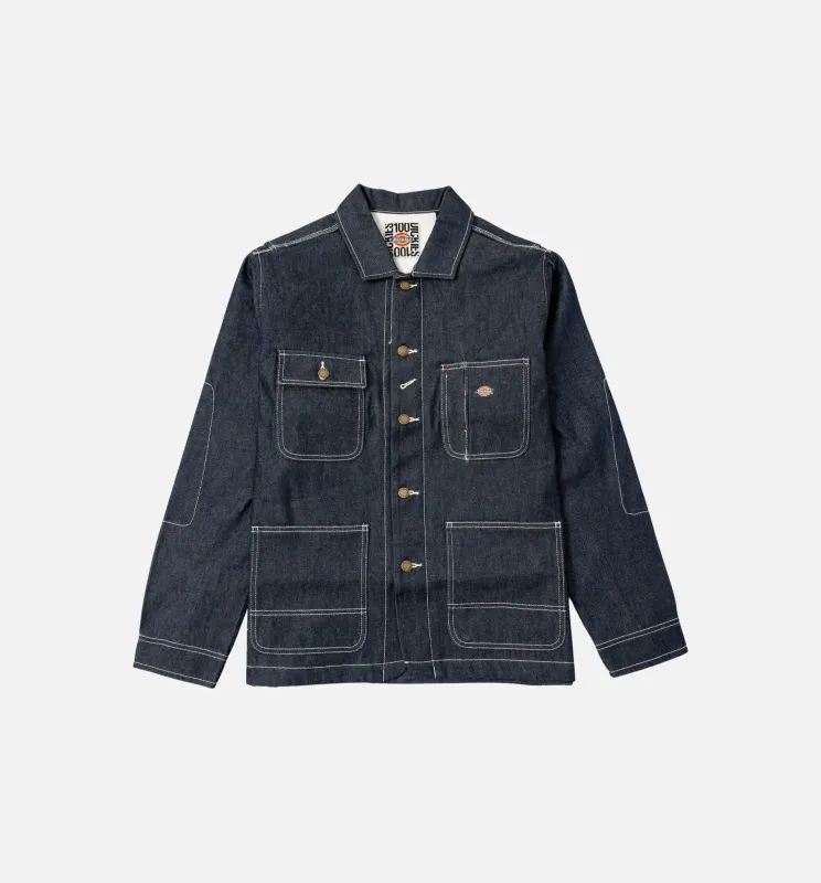 100 Year Denim Chore Coat Mens Jacket - Blue made by Dickies