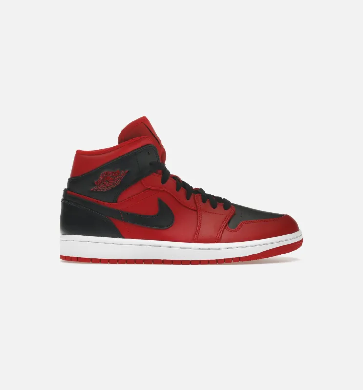 Air Jordan 1 Mid Reverse Bred Mens Lifestyle Shoe - Red/Black made by Jordan