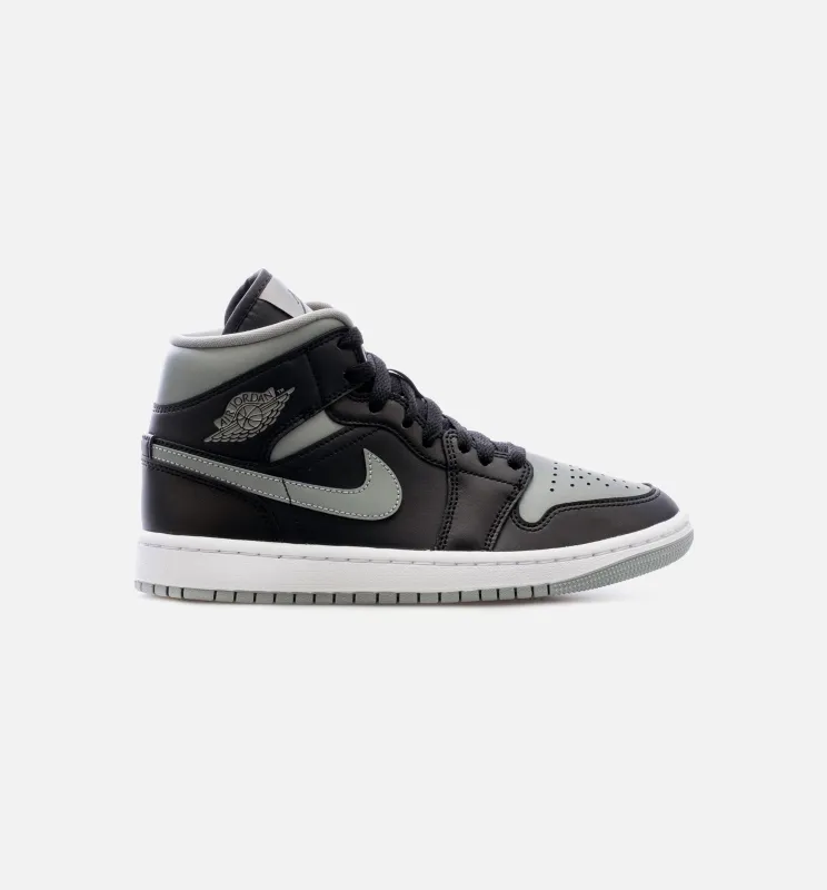 Air Jordan 1 Mid Black Grey Womens Lifestyle Shoe - Black/Grey made by Jordan