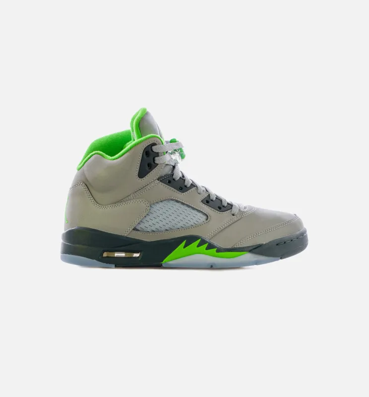 Air Jordan 5 Retro Green Bean Mens Lifestyle Shoe - Silver/Green Free Shipping made by Jordan