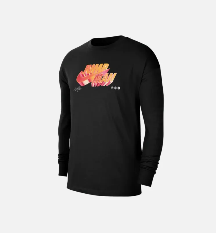 Jumpman Essentials Statement 85 Mens Long Sleeve Shirt - Black made by Jordan