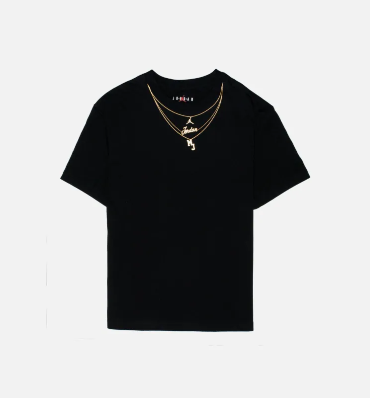 Heritage Gold Chain Tee Womens T-Shirt - Black made by Jordan