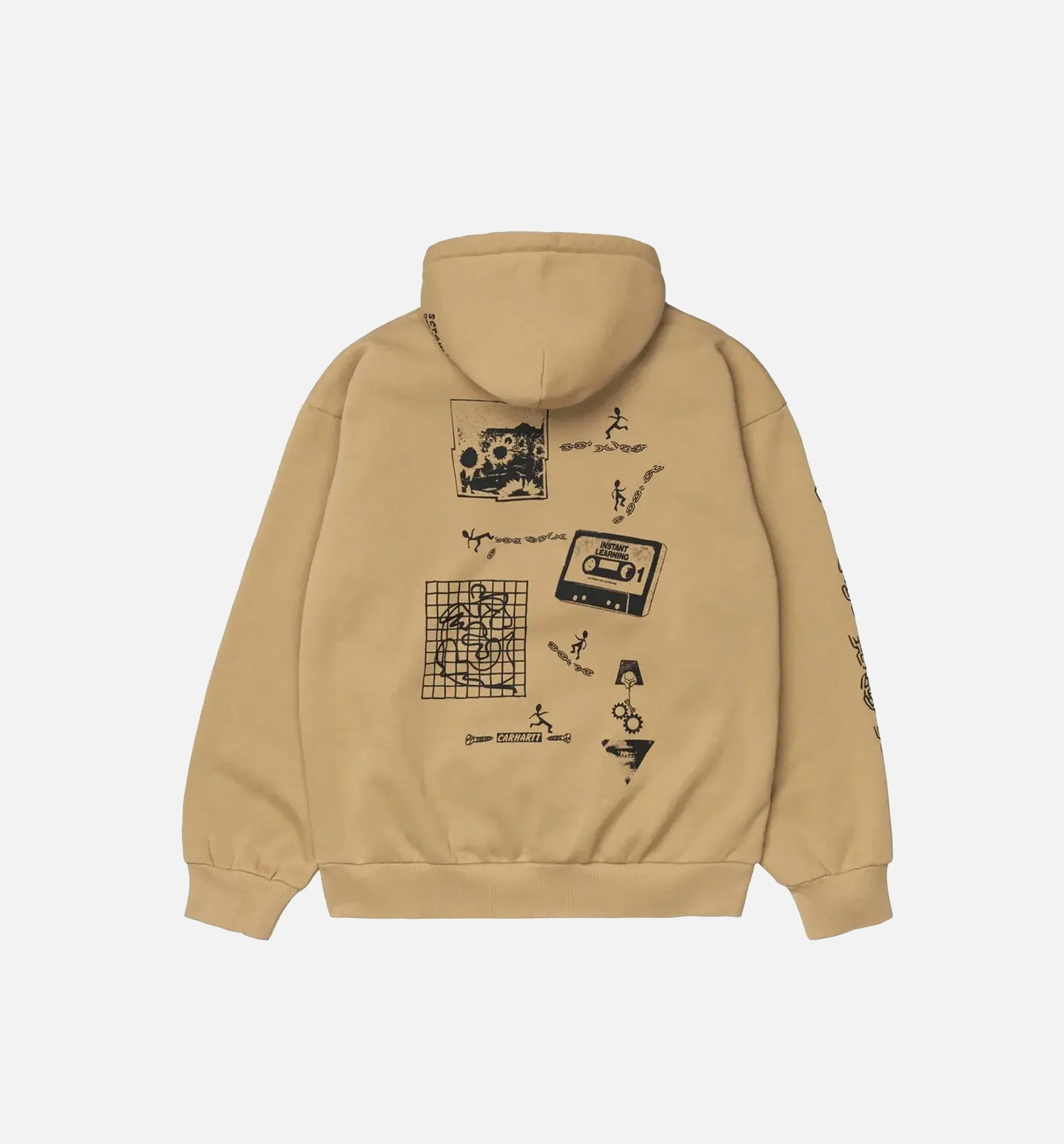 Hooded Scramble Sweatshirt Mens Hoodie - Beige sold by Nice Kicks Retail product image thumbnail 2