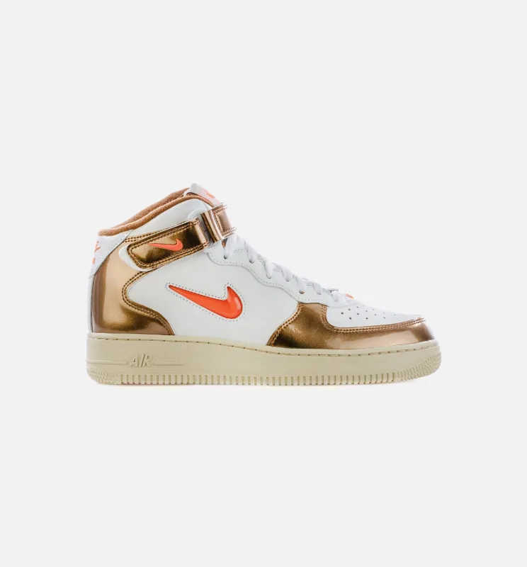 Air Force 1 Mid Ale Brown Mens Lifestyle Shoe - White/Total Orange/Ale Brown/Beach made by Nike
