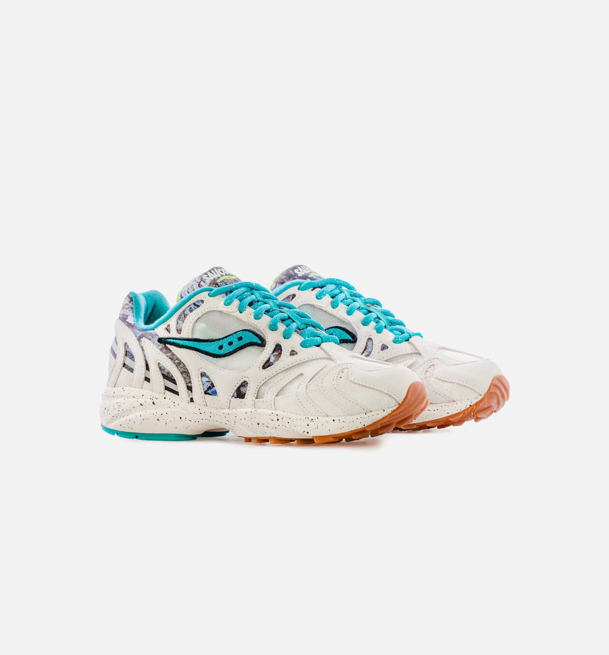 Grid Azura 2000 Creme Blue Mens Running Shoe - Off White/Teal sold by Nice Kicks Retail product image thumbnail 2
