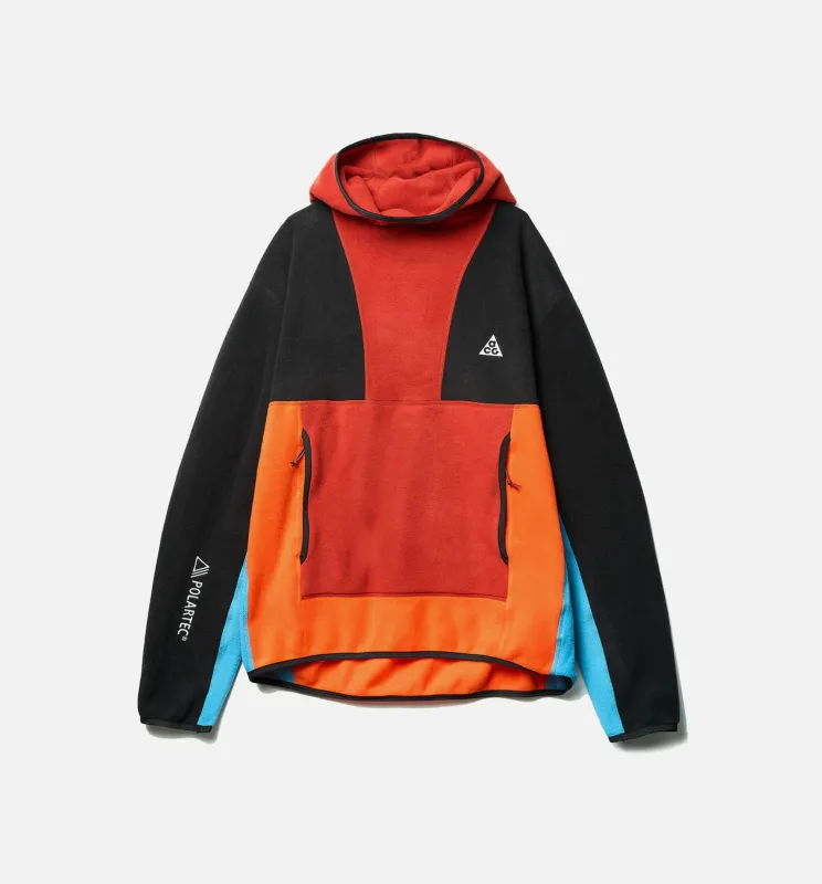 ACG Polartec Wolf Tree Cinnabar Pullover Mens Hoodie - Orange/Black made by Nike