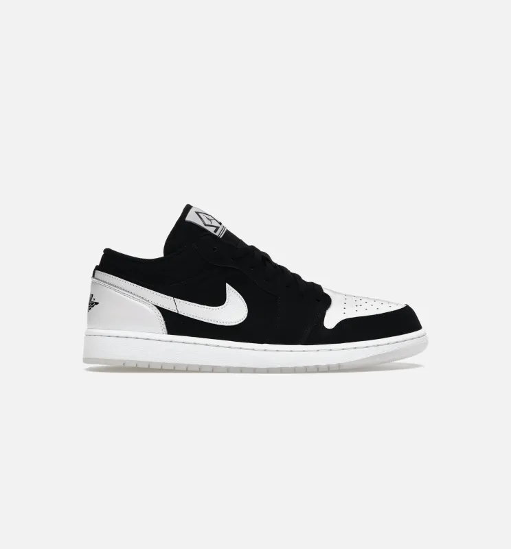 Air Jordan 1 Low Diamond Mens Lifestyle Shoes - Black/White Limit One Per Customer made by Jordan
