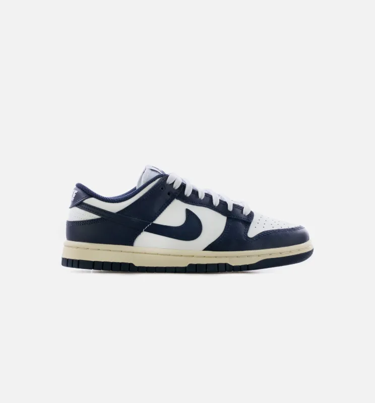 Dunk Low Vintage Navy Womens Lifestyle Shoe - White/Midnight Navy Limit One Per Customer made by Nike