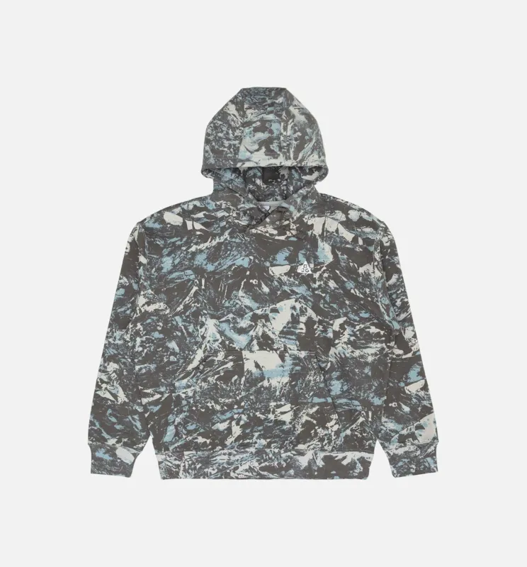 ACG Therma Fit Fleece AOP Pullover Hoodie Mens Hoodie - Light Bone/Cave Stone/Summit White made by Nice Kicks Retail