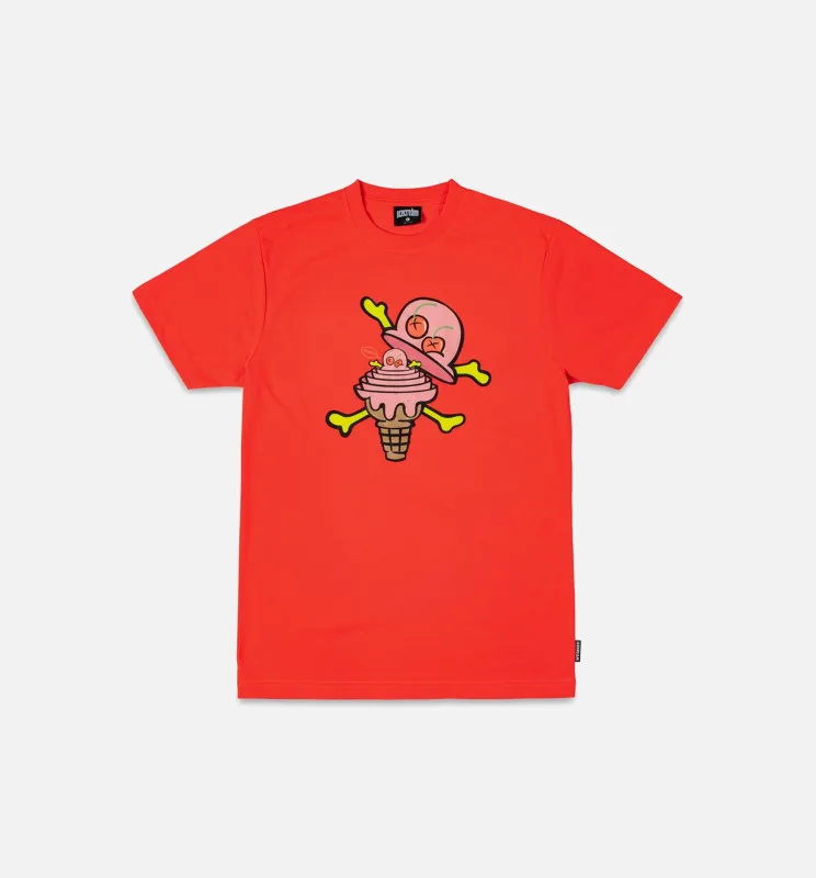 Nesting Short Sleeve Tee Mens T-Shirt - Red/Pink made by Billionaire Boys Club