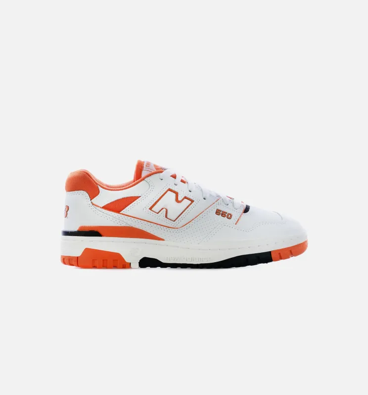 550 Syracuse Mens Lifestyle Shoe - White/Varsity Orange Limit One Per Customer made by New Balance