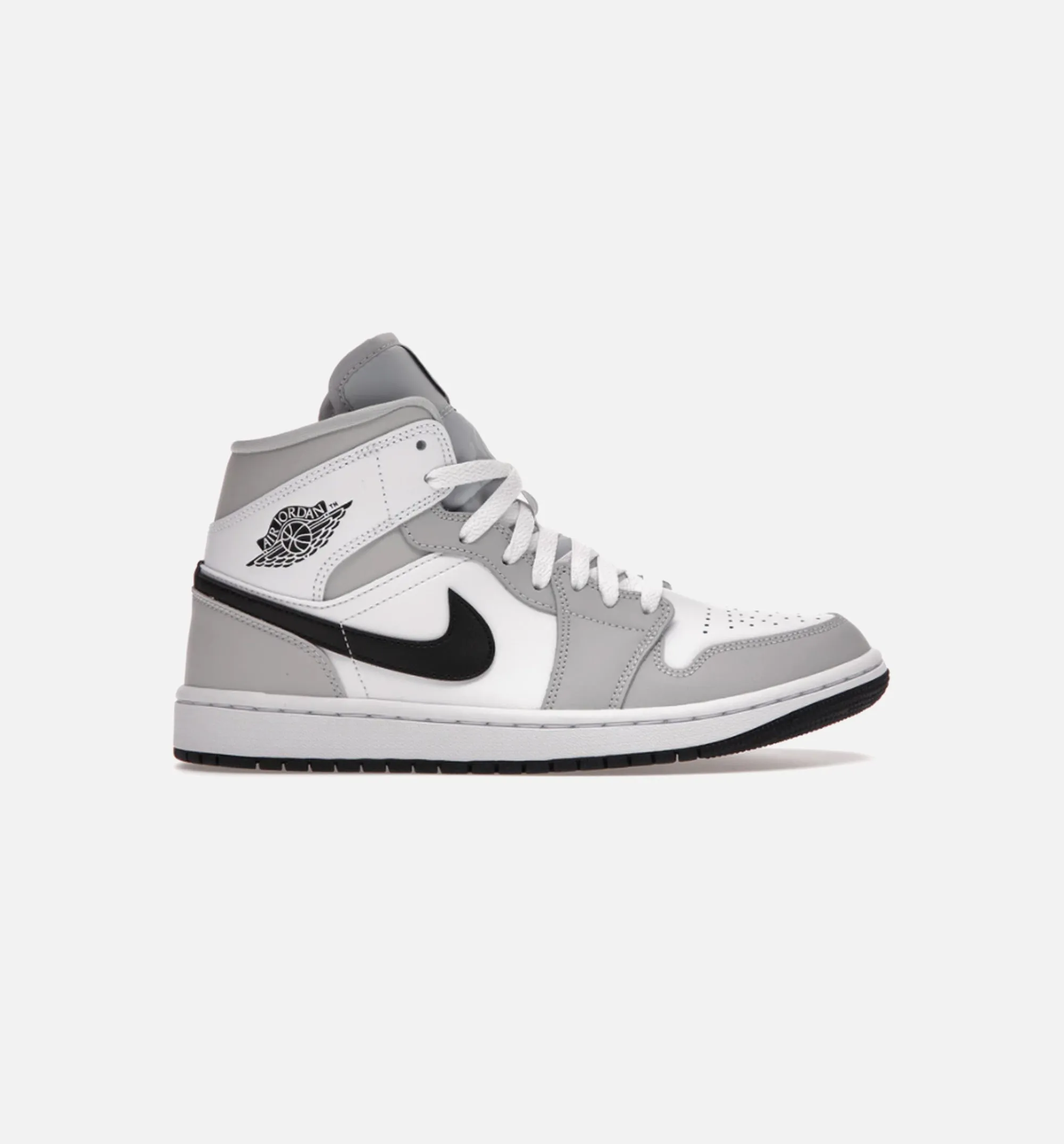 Air Jordan 1 Mid Light Smoke Grey Womens Lifestyle Shoe - White/Light Smoke Grey/Black Limit One Per Customer sold by Nice Kicks Retail