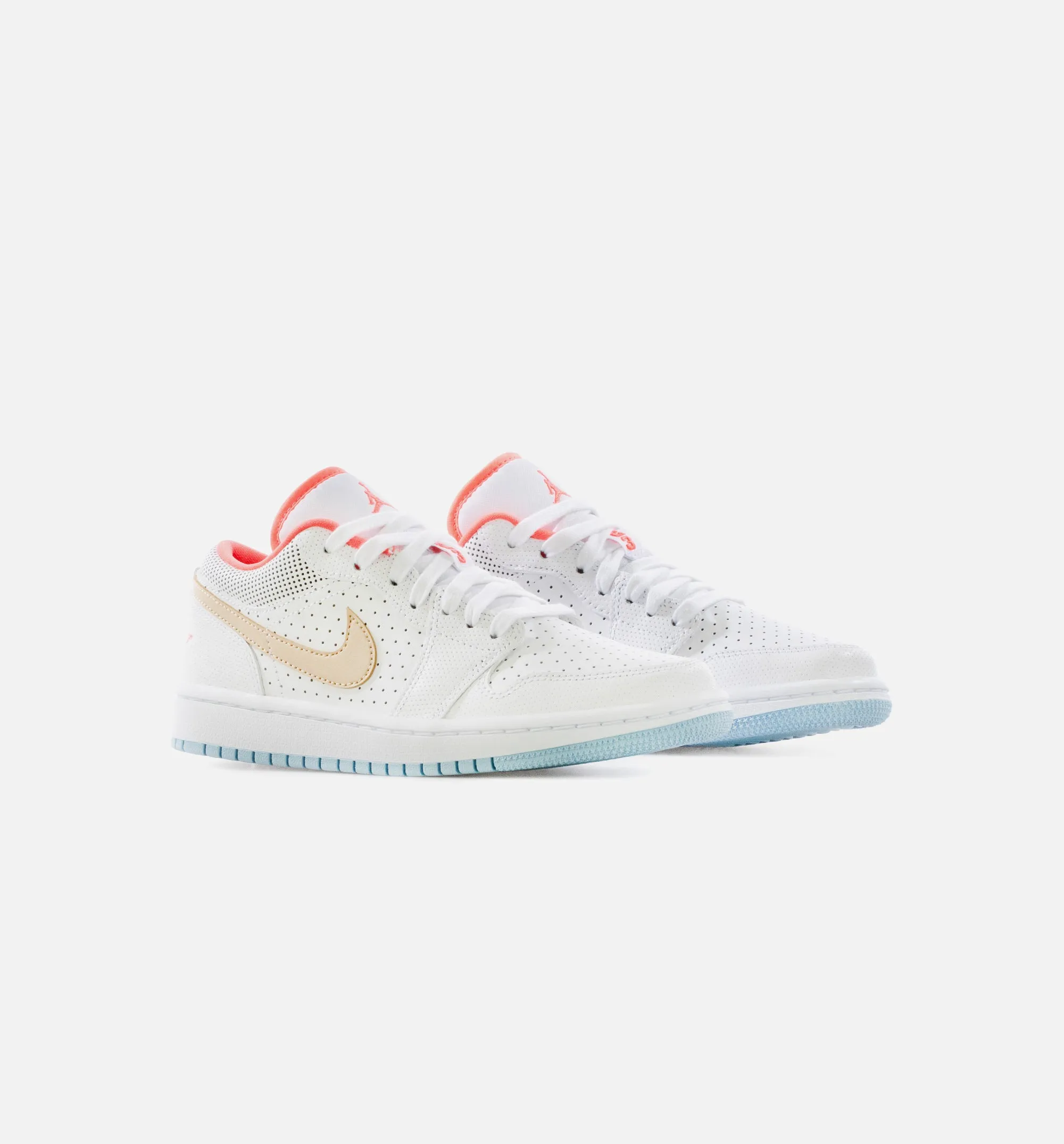 Air Jordan 1 Low White Sesame Womens Lifestyle Shoe - White/Sesame/Flash Crimson/Psychic Blue sold by Nice Kicks Retail product image thumbnail 2