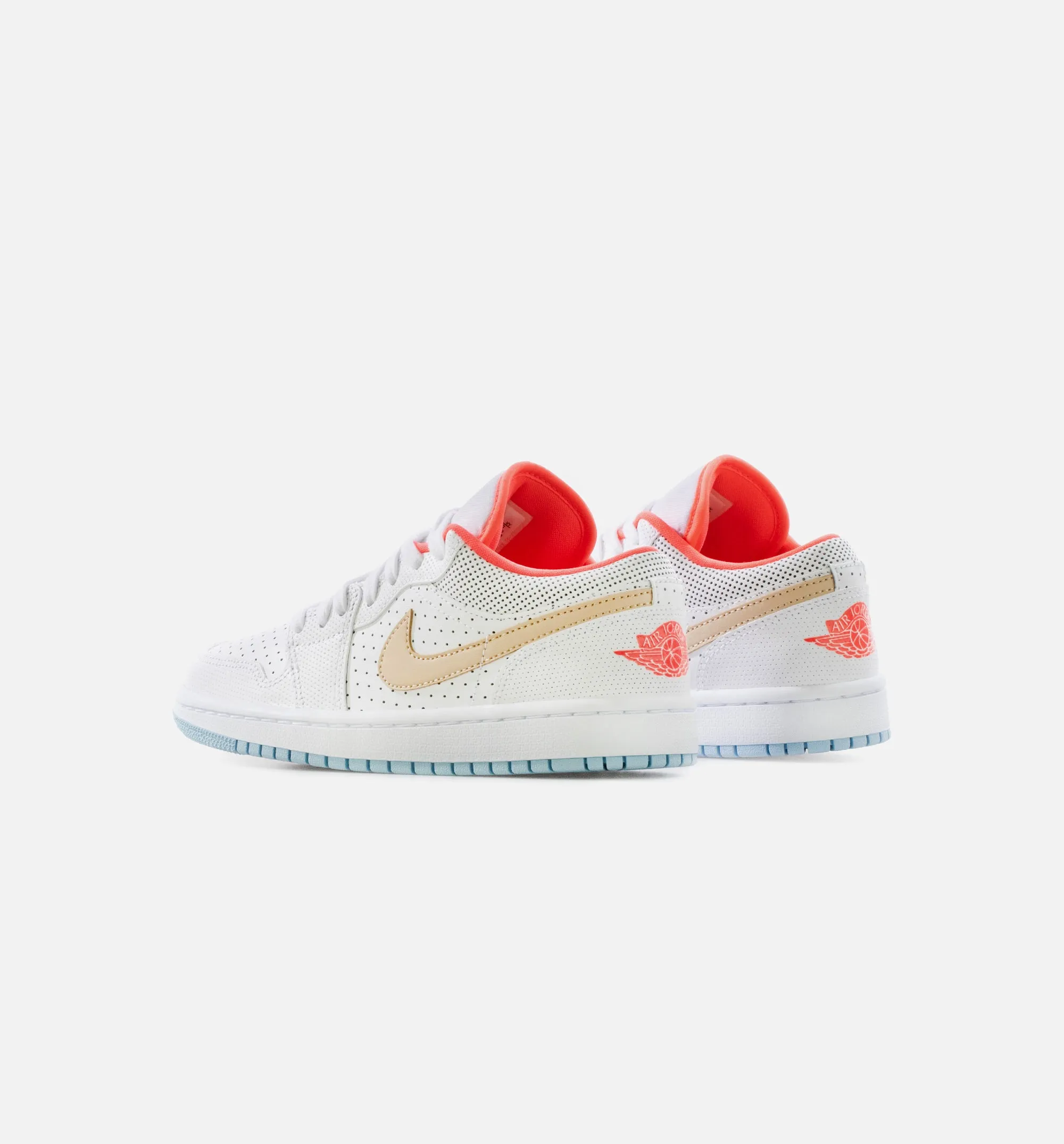 Air Jordan 1 Low White Sesame Womens Lifestyle Shoe - White/Sesame/Flash Crimson/Psychic Blue sold by Nice Kicks Retail product image thumbnail 3