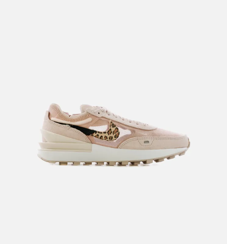 Waffle One Pink Leopard Womens Lifestyle Shoe - Satin/Pink made by Nike