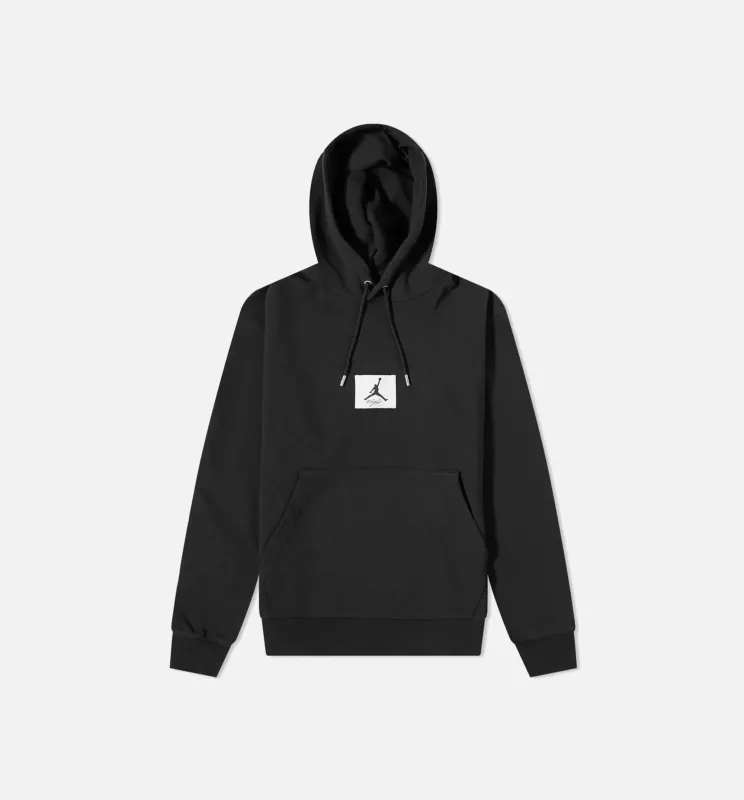 Essentials Statement Fleece Pullover Mens Hoodie - Black/Red made by Jordan