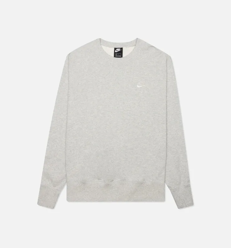 Sportswear Classic Fleece Crew Mens Crew - Grey Heather/Light Bone made by Nike