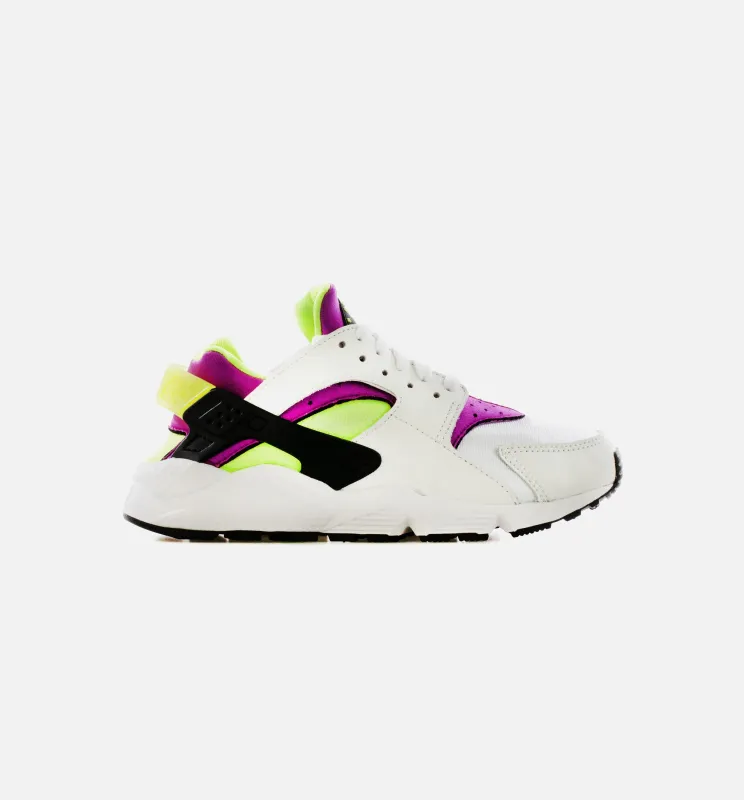Air Huarache Womens Running Shoe - White/Magenta/Black/Neon Yellow made by Nike