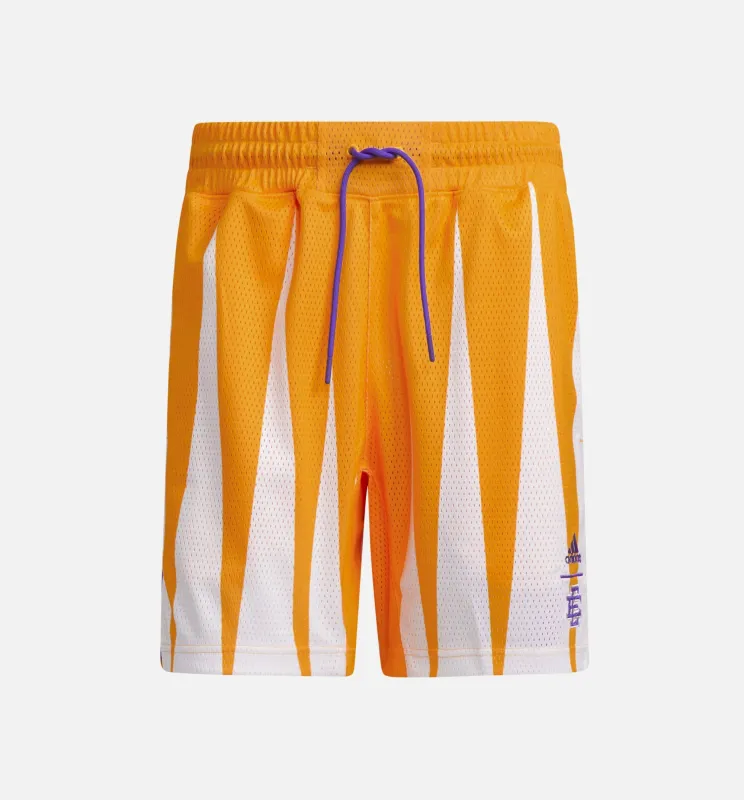 Eric Emanuel Hoops Summer Essentials Shorts Mens Shorts - Solar Gold made by Adidas