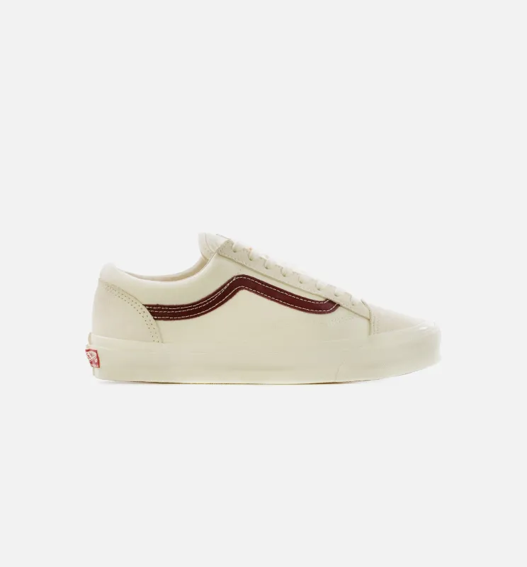 OG Style 36 LX Mens Skate Shoe - Cream/Burgundy made by Vans