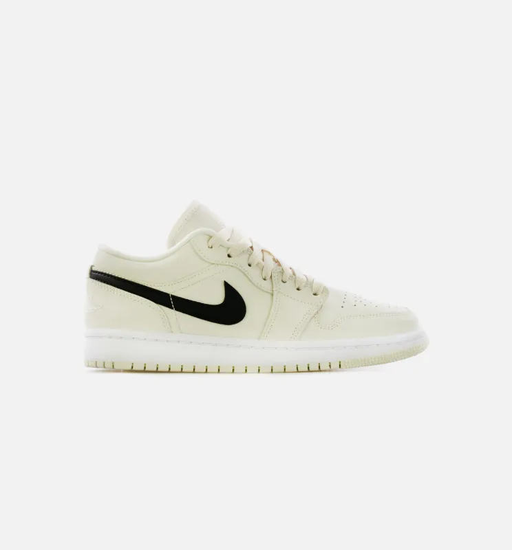 Air Jordan 1 Low Womens Lifestyle Shoe - Cream/Black/White Limit One Per Customer made by Jordan