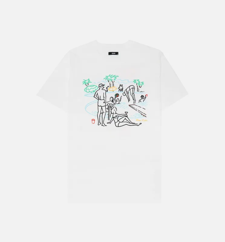 Motel Pool Short Sleeve tee Mens T-Shirt - White made by Nice Kicks Retail