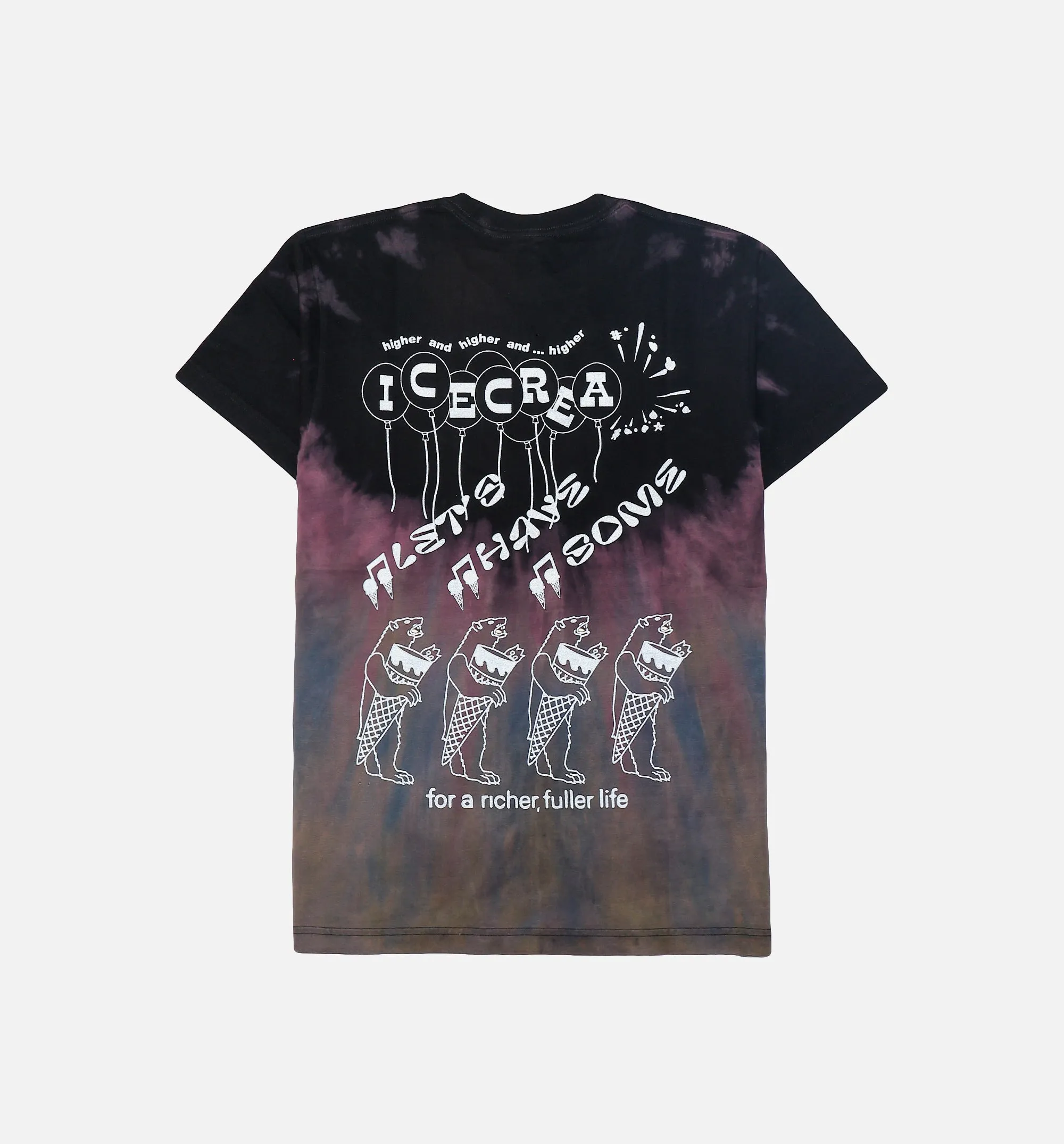 Higher Short Sleeve Knit Tie Dye Mens T-Shirt - Black/Multi sold by Nice Kicks Retail product image thumbnail 2