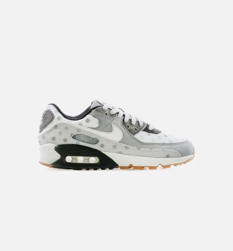 Air Max 90 White Polka Mens Lifestyle Shoe - Gray/White made by Nike