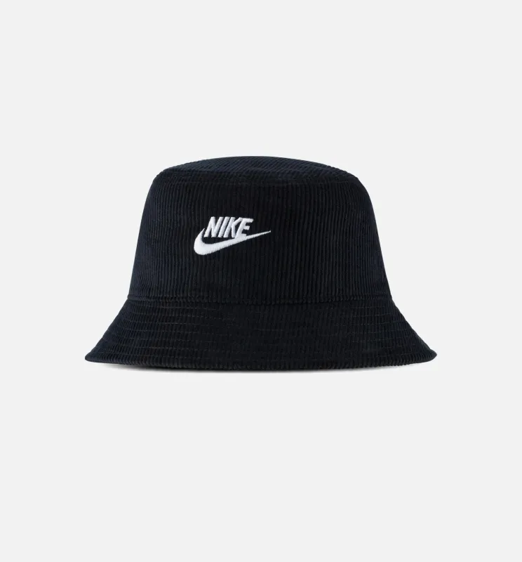 Futura Cord Mens Bucket Hat - Black made by Nike