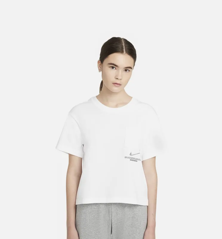 Sportswear Swoosh Womens T-Shirt - White made by Nike