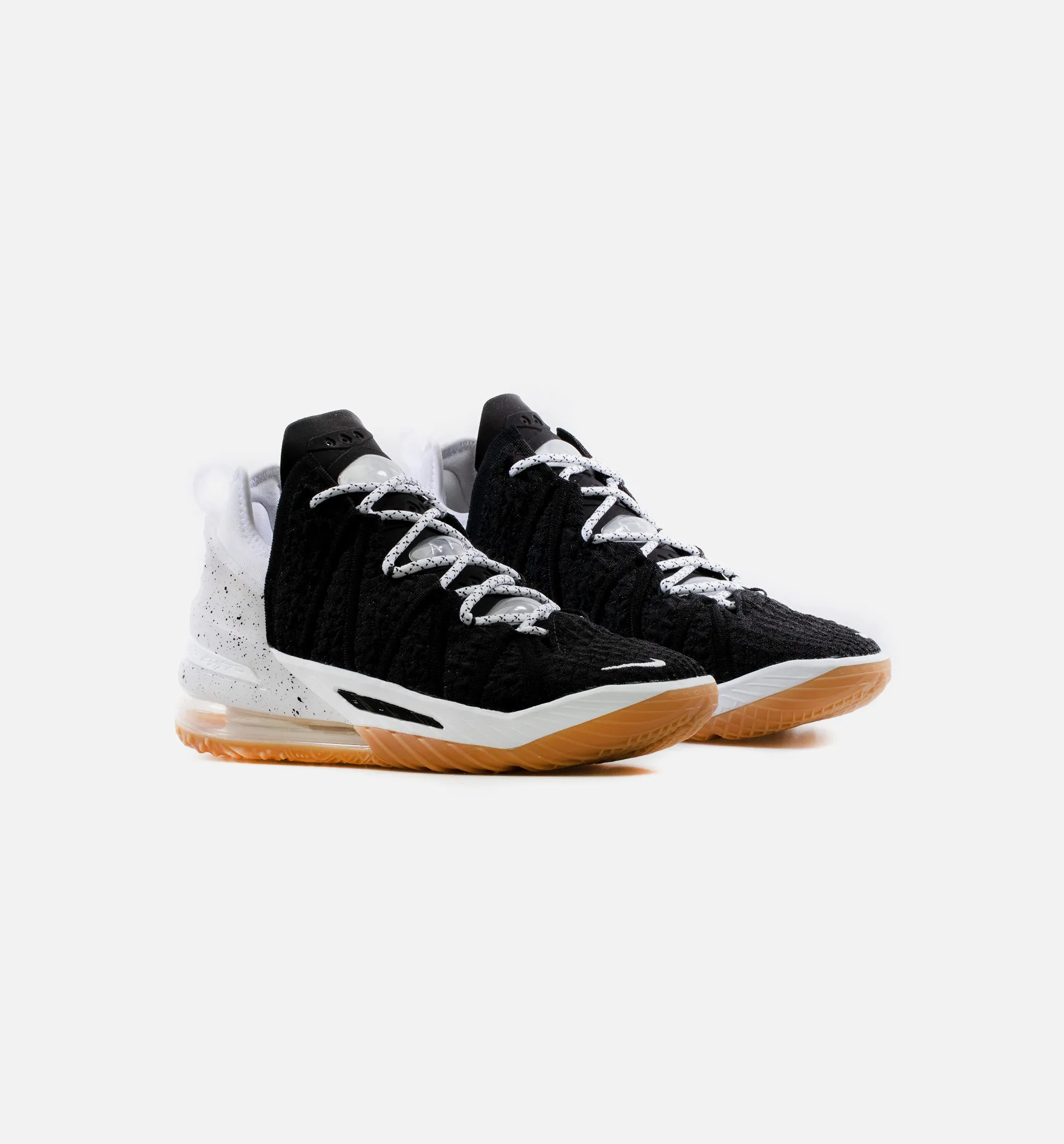 Lebron 18 Black Gum Mens Basketball Shoe -Black/White sold by Nice Kicks Retail product image thumbnail 2