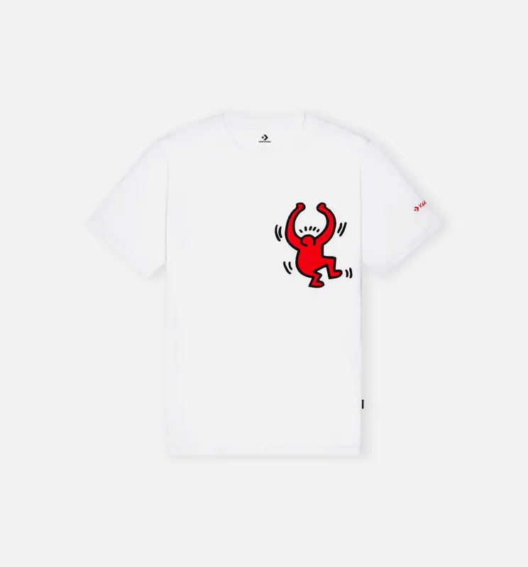 Converse X Keith Haring Graphic Pocket Mens T-Shirt - White/Red made by Converse