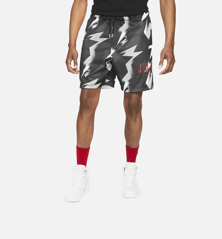 Jumpman Air Printed Mesh Mens Shorts - Black/White/Red made by Jordan