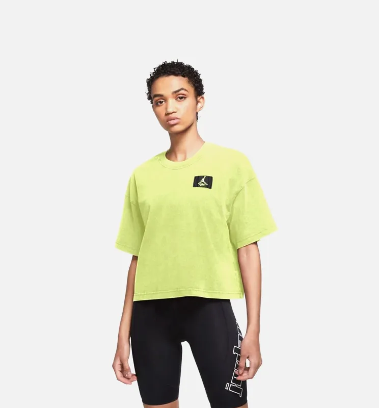 Essential Boxy Womens T-Shirt - Lime/Black made by Jordan