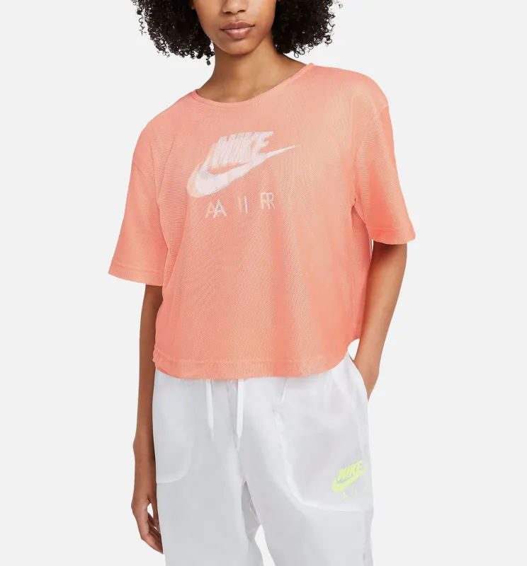 Sportswear Air Mesh Short Sleeve Womens T-Shirt - Pink made by Nike