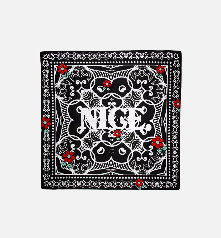 Nice Day Silk Scarf - Black made by Nice Kicks Retail